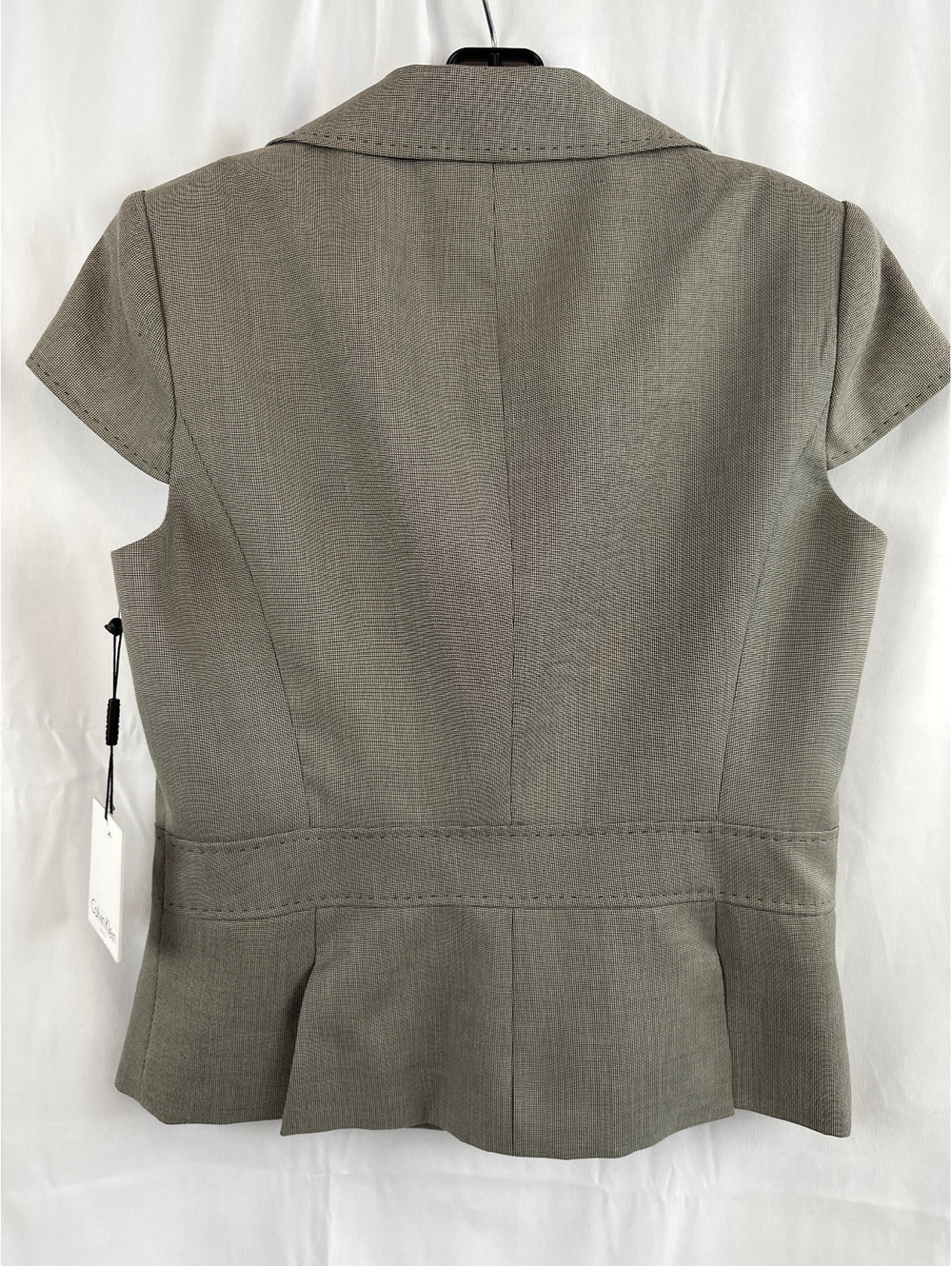 Calvin Klein Khaki SS Peplum Jacket Blazer Size 10 NWT - Picture 5 of 7